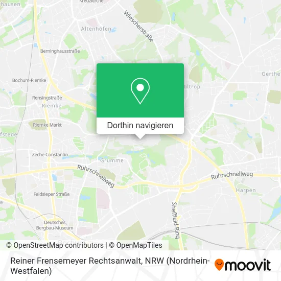 Reiner Frensemeyer Rechtsanwalt Karte