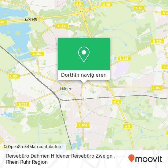 Reisebüro Dahmen Hildener Reisebüro Zweign. Karte