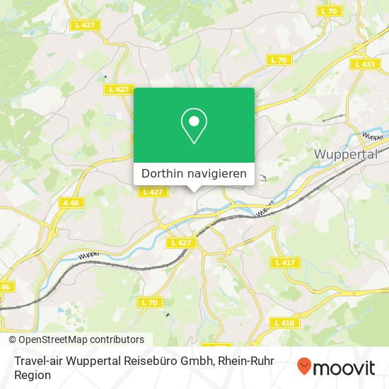 Travel-air Wuppertal Reisebüro Gmbh Karte