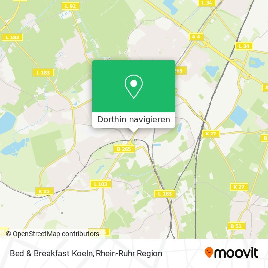 Bed & Breakfast Koeln Karte