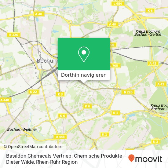 Basildon Chemicals Vertrieb: Chemische Produkte Dieter Wilde Karte