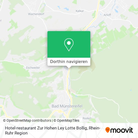 Hotel-restaurant Zur Hohen Ley Lotte Bollig Karte