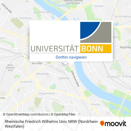 Rheinische Friedrich Wilhelms Univ Karte