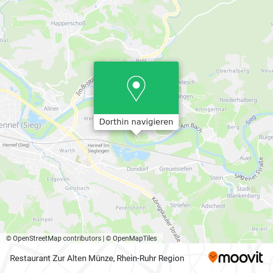 Restaurant Zur Alten Münze Karte