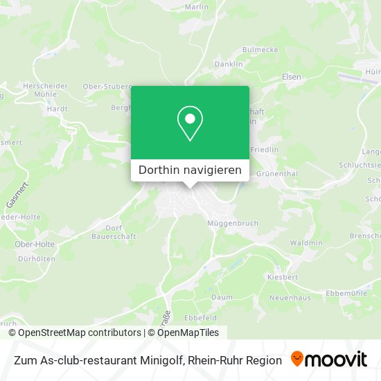 Zum As-club-restaurant Minigolf Karte