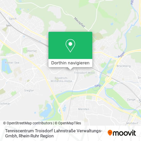 Tenniscentrum Troisdorf Lahnstraße Verwaltungs- Gmbh Karte