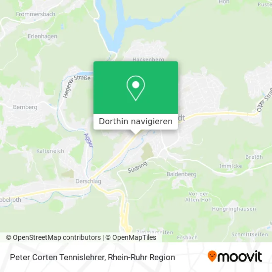 Peter Corten Tennislehrer Karte