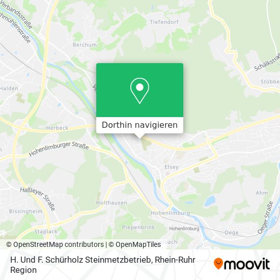 H. Und F. Schürholz Steinmetzbetrieb Karte
