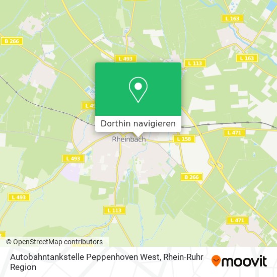 Autobahntankstelle Peppenhoven West Karte