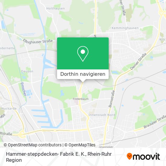 Hammer-steppdecken- Fabrik E. K. Karte