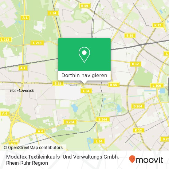 Modatex Textileinkaufs- Und Verwaltungs Gmbh Karte