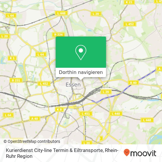 Kurierdienst City-line Termin & Eiltransporte Karte