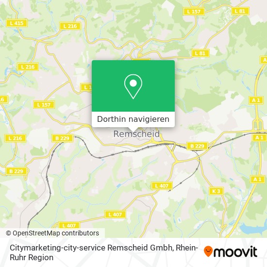 Citymarketing-city-service Remscheid Gmbh Karte