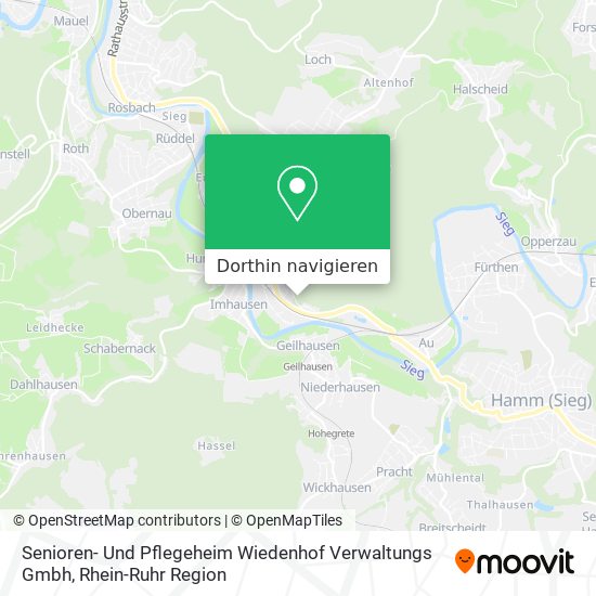 Senioren- Und Pflegeheim Wiedenhof Verwaltungs Gmbh Karte