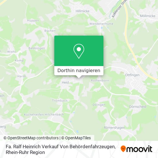 Fa. Ralf Heinrich Verkauf Von Behördenfahrzeugen Karte