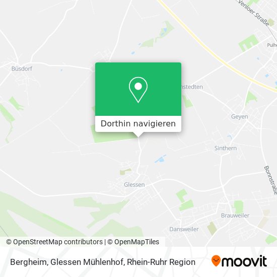 Bergheim, Glessen Mühlenhof Karte