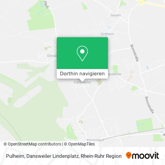 Pulheim, Dansweiler Lindenplatz Karte