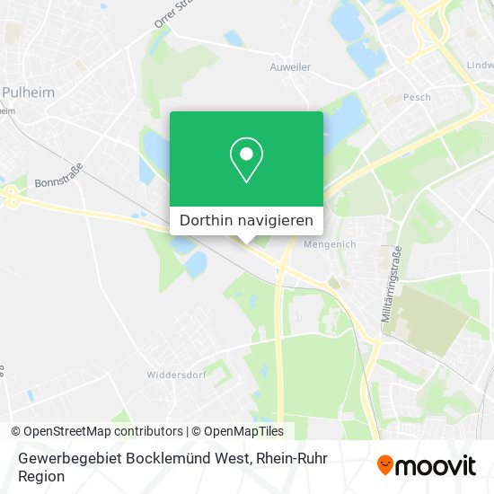 Gewerbegebiet Bocklemünd West Karte