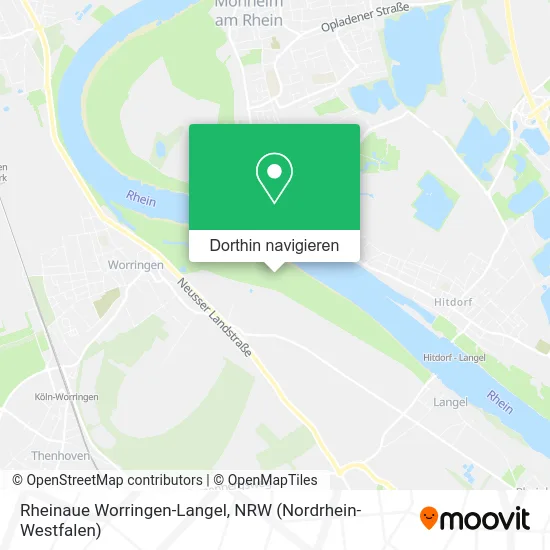 Rheinaue Worringen-Langel Karte