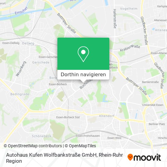 Autohaus Kufen Wolfbankstraße GmbH Karte