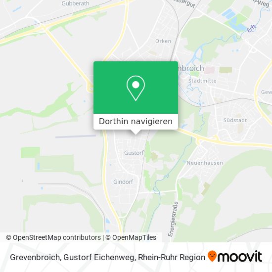 Grevenbroich, Gustorf Eichenweg Karte