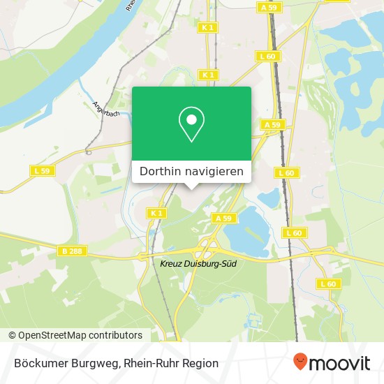 Böckumer Burgweg Karte