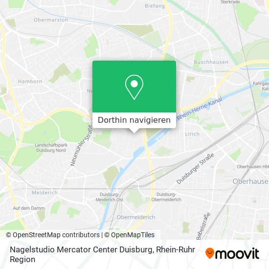 Nagelstudio Mercator Center Duisburg Karte
