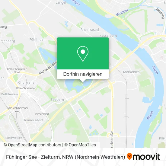 Fühlinger See - Zielturm Karte