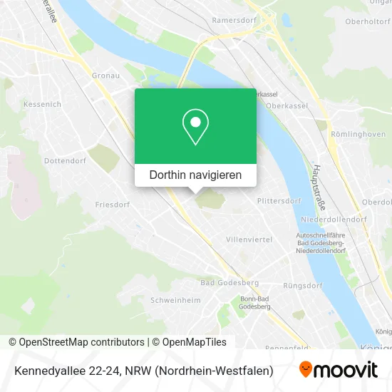 Kennedyallee 22-24 Karte