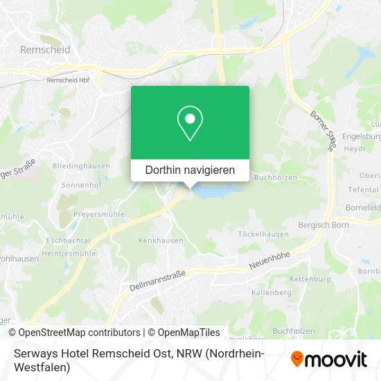 Serways Hotel Remscheid Ost Karte