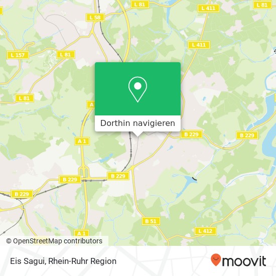 Eis Sagui, Kölner Straße 55 Lennep, 42897 Remscheid Karte