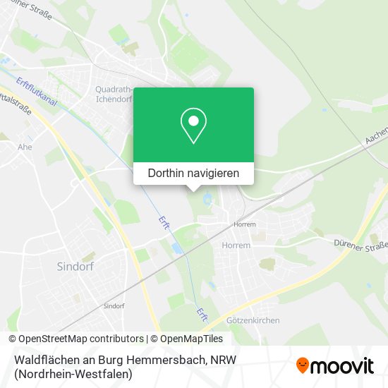 Waldflächen an Burg Hemmersbach Karte