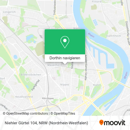 Niehler Gürtel 104 Karte