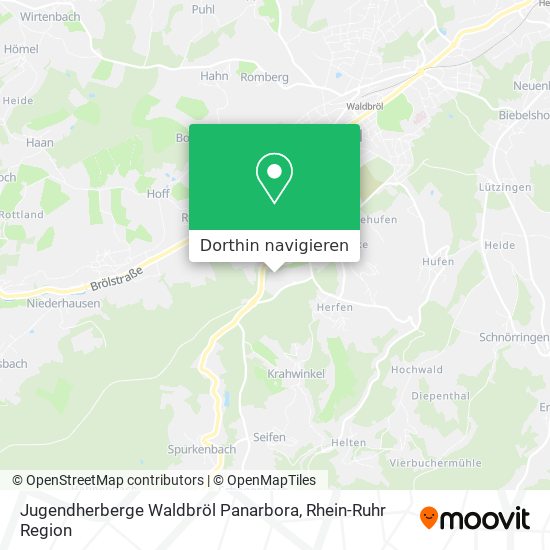 Jugendherberge Waldbröl Panarbora Karte