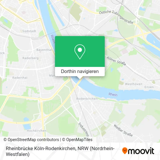 Rheinbrücke Köln-Rodenkirchen Karte