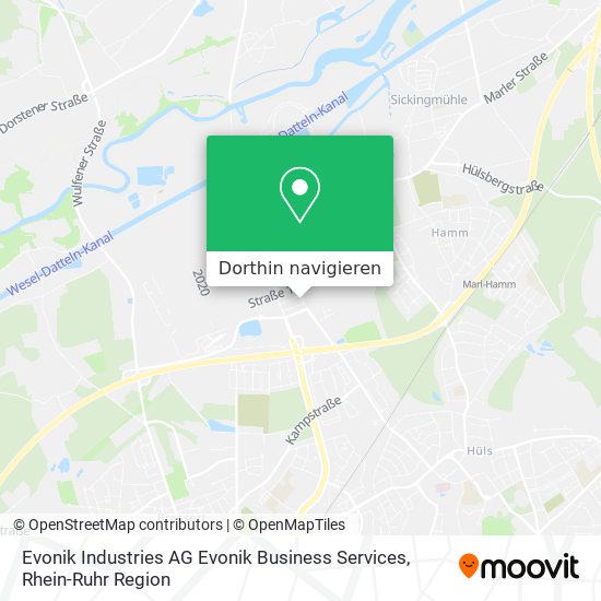 Evonik Industries AG Evonik Business Services Karte