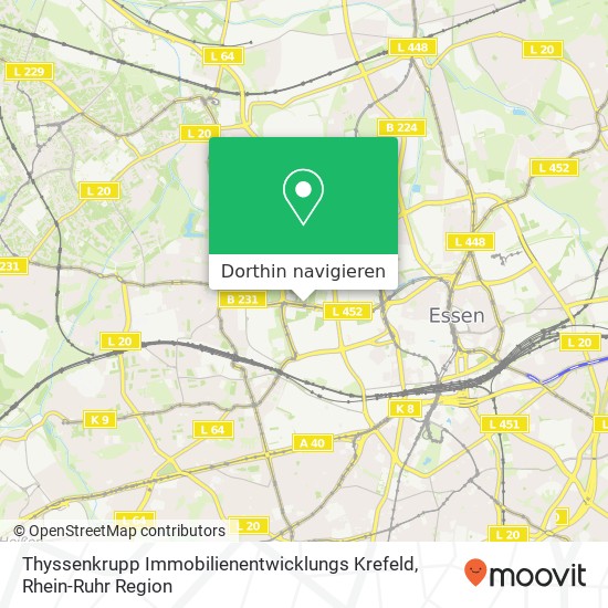 Thyssenkrupp Immobilienentwicklungs Krefeld Karte
