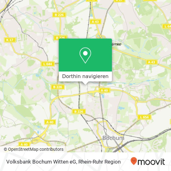 Volksbank Bochum Witten eG Karte