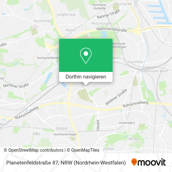 Planetenfeldstraße 87 Karte