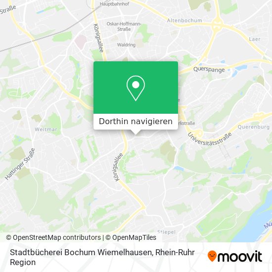 Stadtbücherei Bochum Wiemelhausen Karte