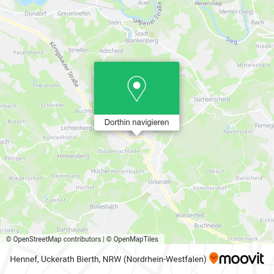 Hennef, Uckerath Bierth Karte