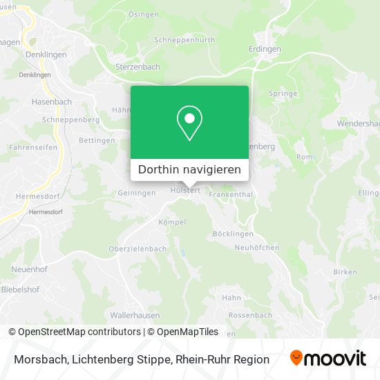 Morsbach, Lichtenberg Stippe Karte