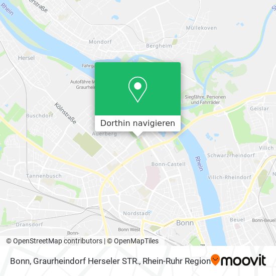 Bonn, Graurheindorf Herseler STR. Karte