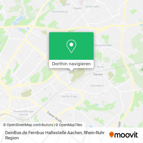 DeinBus.de Fernbus Haltestelle Aachen Karte