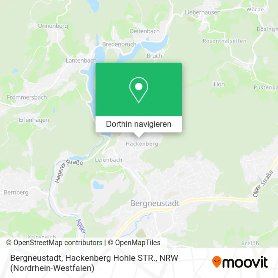 Bergneustadt, Hackenberg Hohle STR. Karte