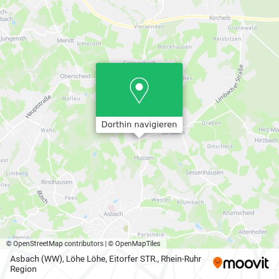 Asbach (WW), Löhe Löhe, Eitorfer STR. Karte