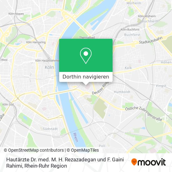 Hautärzte Dr. med. M. H. Rezazadegan und F. Gaini Rahimi Karte