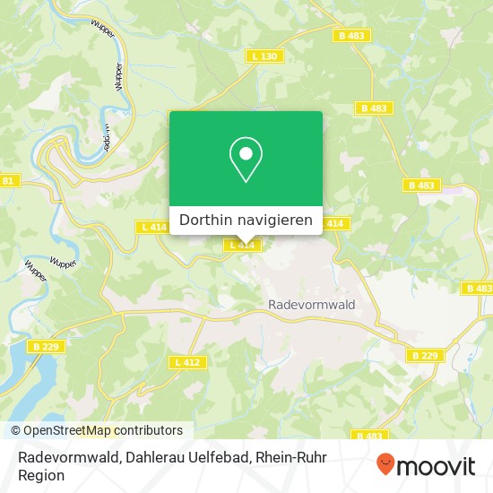 Radevormwald, Dahlerau Uelfebad Karte