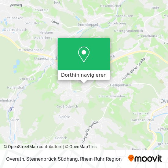 Overath, Steinenbrück Südhang Karte