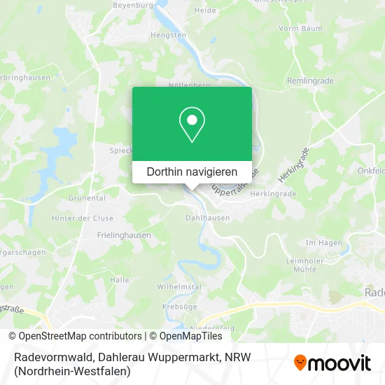 Radevormwald, Dahlerau Wuppermarkt Karte